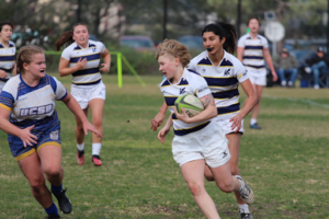 Player running with rock 