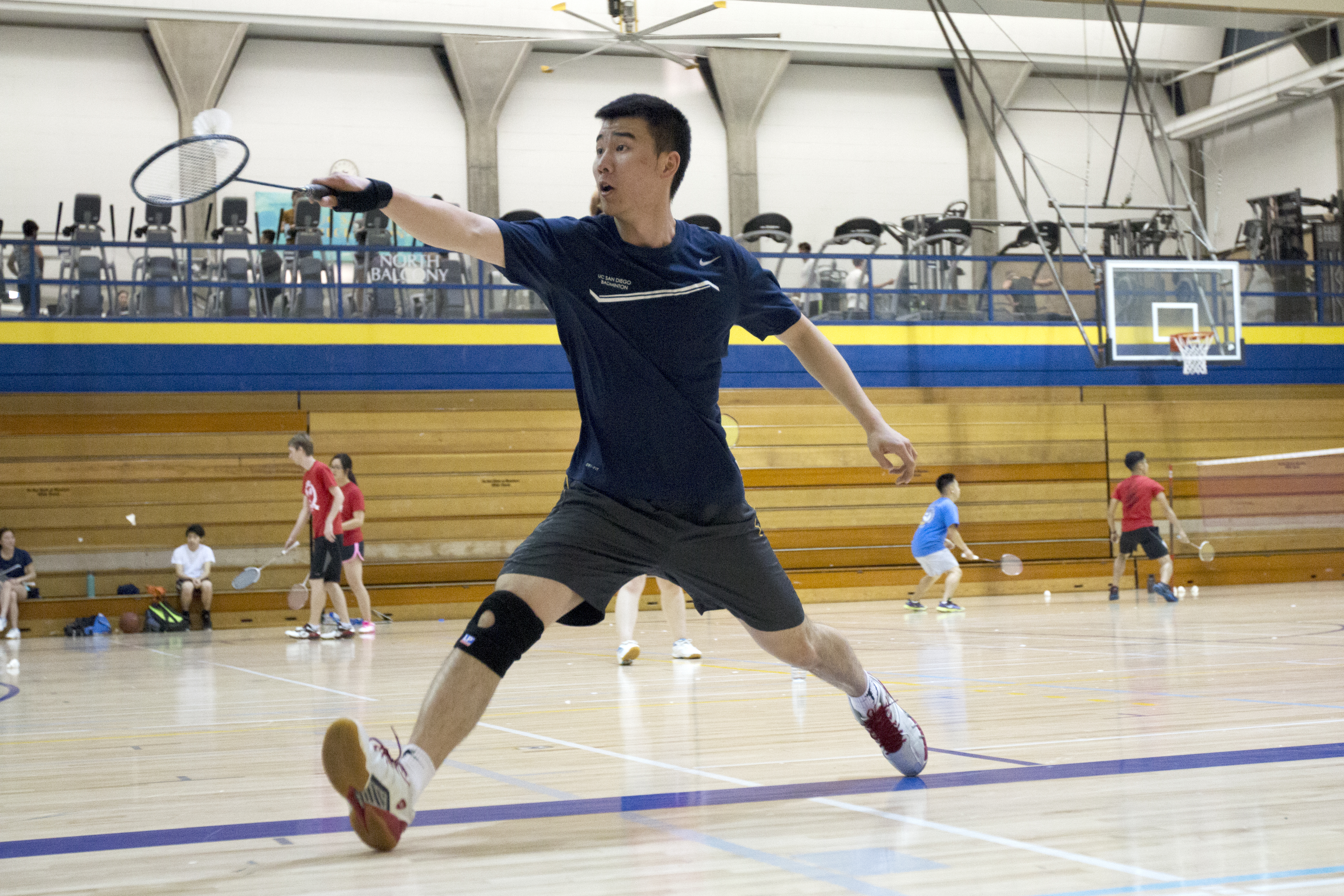 a badminton player